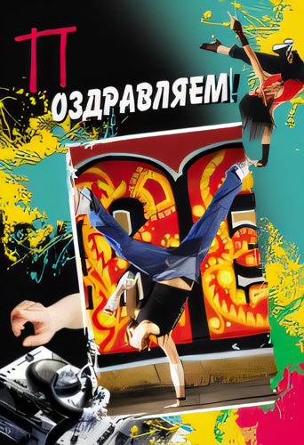 МТ-4128 Открытка среднего формата. Поздравляем! (золотая фольга, конгревное тиснение)