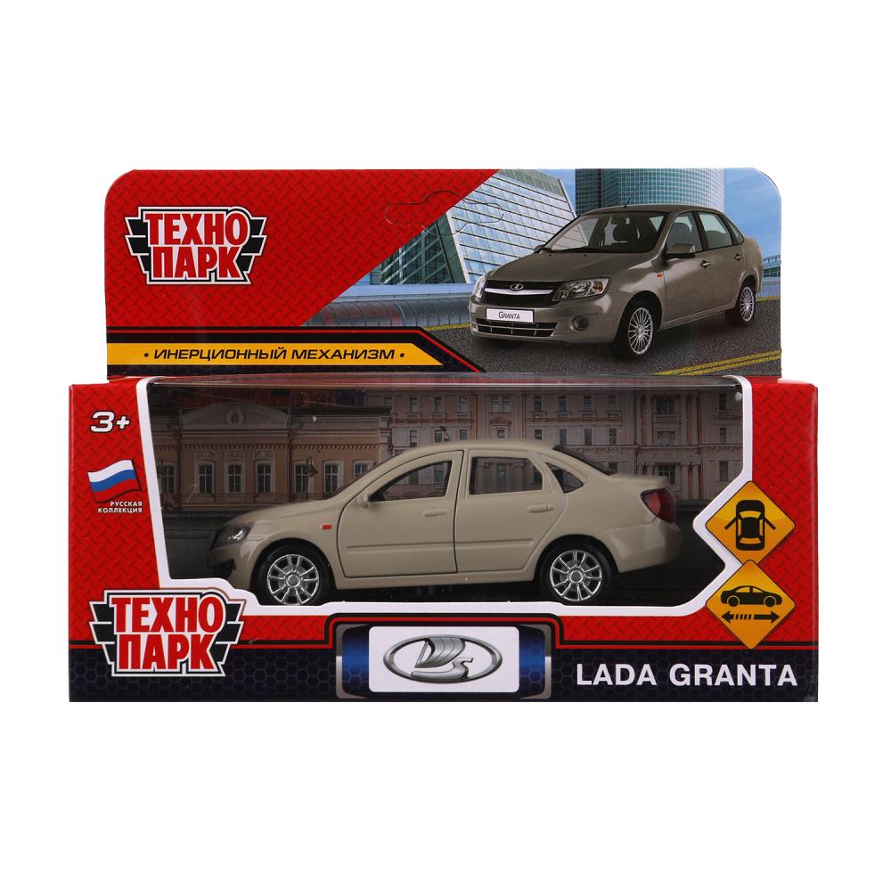 Машина металл LADA granta 11,5 см, двери, инерц, бежевый, кор. Технопарк в кор.2*36шт