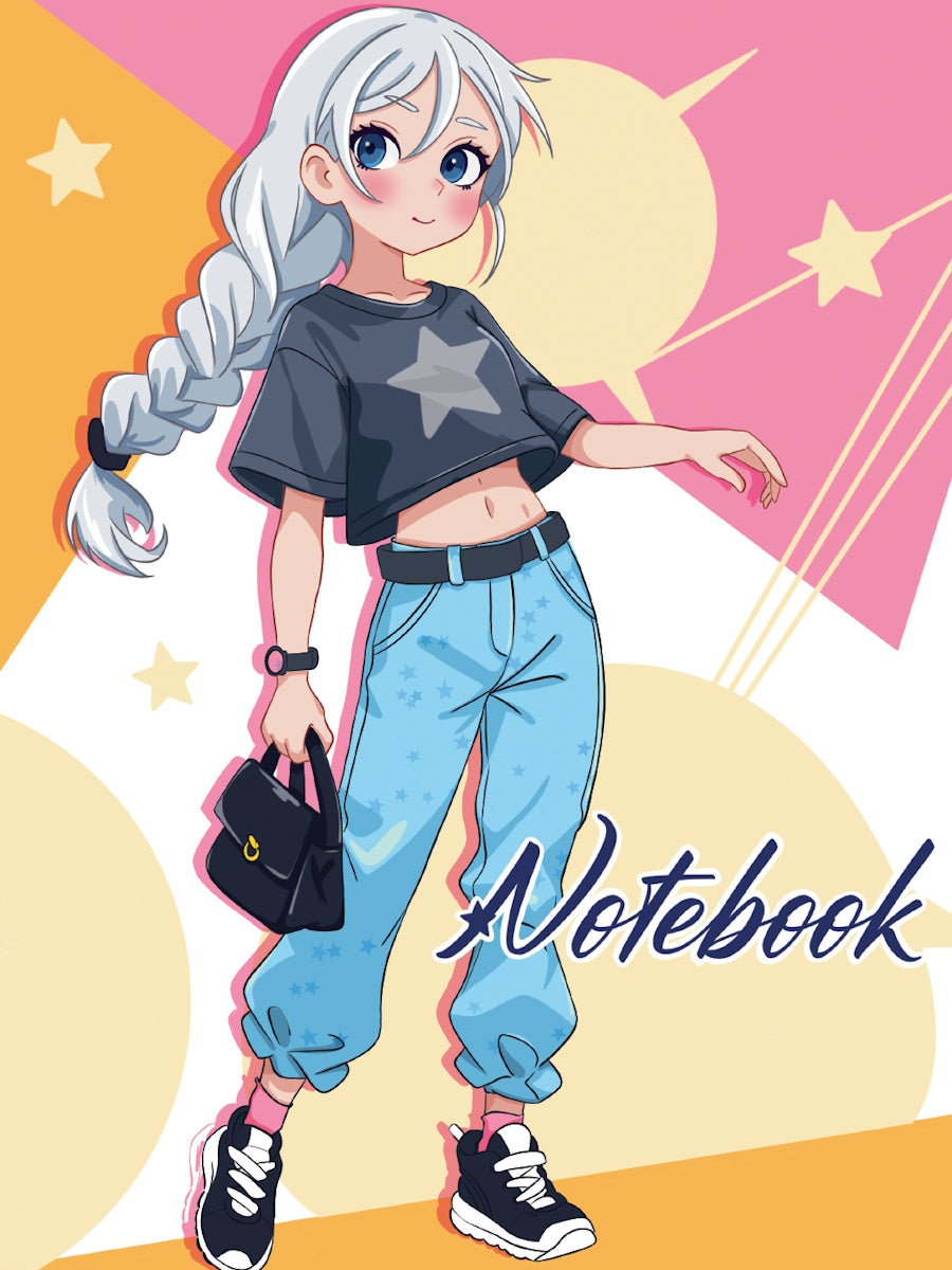 MyArt. БЛОКНОТ в клетку My big notebook. Девочка с косой