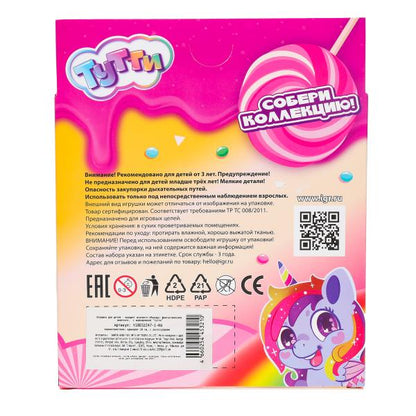 Единорог 10см, пластиковый, аксессуары 2шт Тутти в кор.2*180шт
