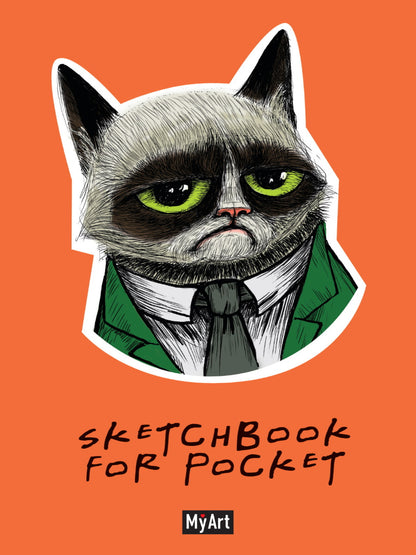 MyArt. Sketchbook for Pocket. Грустный котик