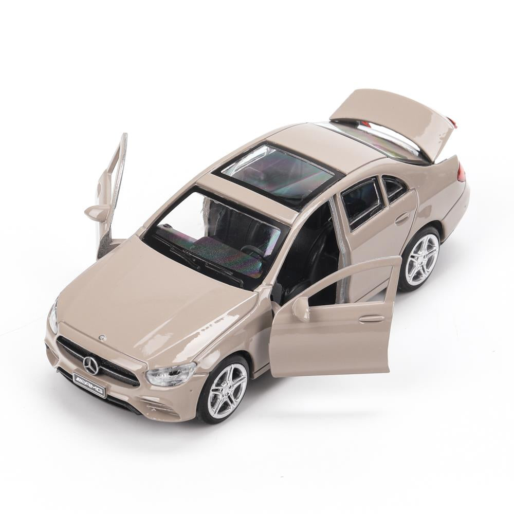 Машина металл MERCEDES-BENZ classe e amg 12см, дв,баг,ин,золотистый, кор. Parc technologique dans le cor.2*36шт