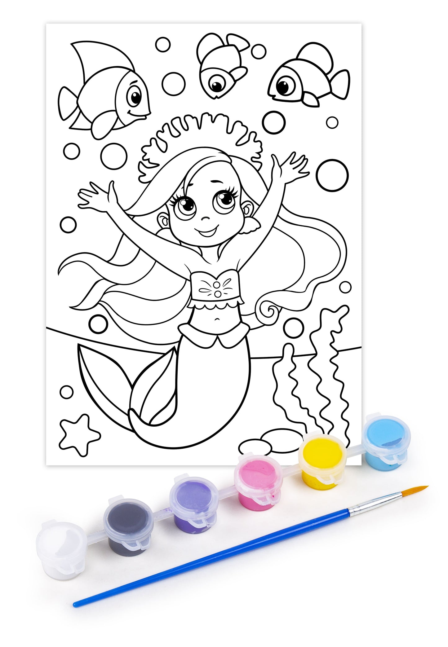 Набор для творчества. Раскраска с блестками "Русалочка"