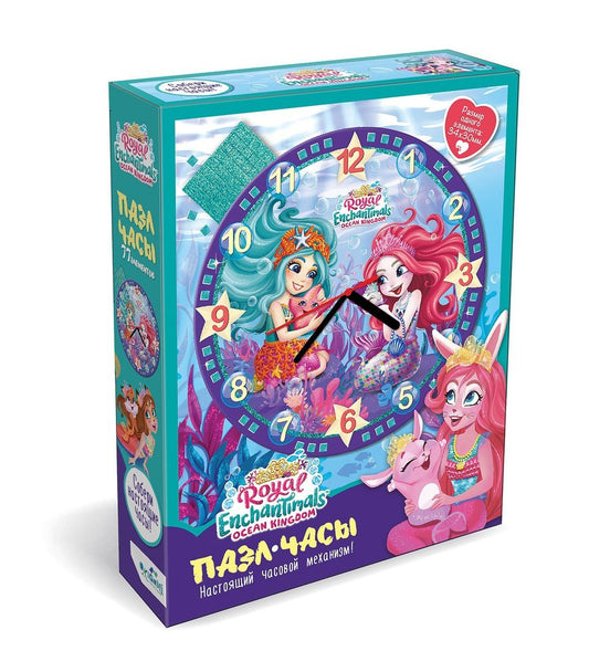 Набор для тв-ва Пазл-часы Enchantimals, 77 эл