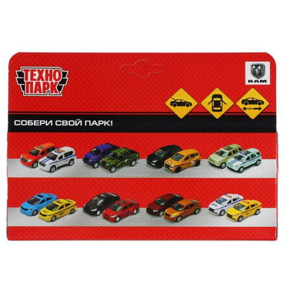 RAM1500-13MAT-BKМашина металл DODGE RAM 1500 REBEL МАТОВЫЙ 13 см, двер, баг, инер, чер, кор. Технопа