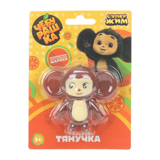 Игрушка-антистресс тянучка Чебурашка наполнение шариками, блистер Супер Жим в кор.2*24шт