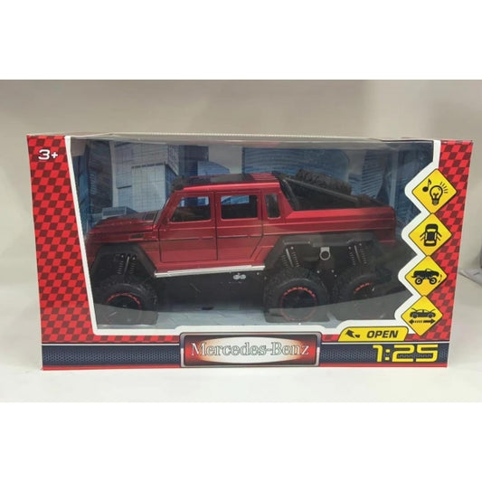 Машина металл светзвук MERCEDES-BENZ G-CLASS, 23см, дверь, инер, красн, кор Технопарк в кор.18шт