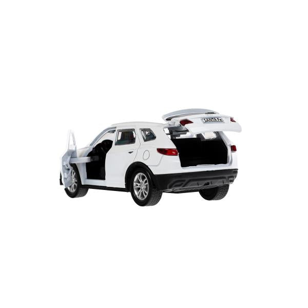 Machine en métal HYUNDAI SANTAFE 12 cm, double, bagage, acier, blanc, cor. Parc technologique dans le cor.2*36шт