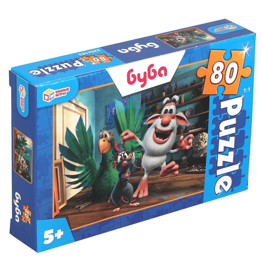 Буба. Пазлы классические в коробке. Пазл 80 деталей. Умные игры в уп.16шт в кор.8уп