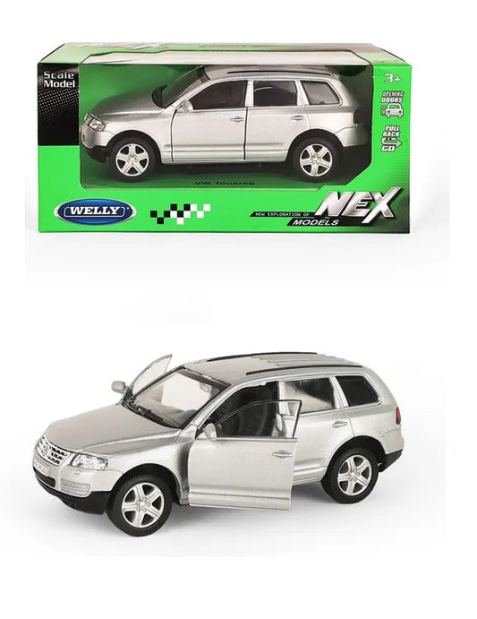 Welly. Машинка 1:31 "Volkswagen Touareg" пруж. мех., серебряный арт.39877CW-S