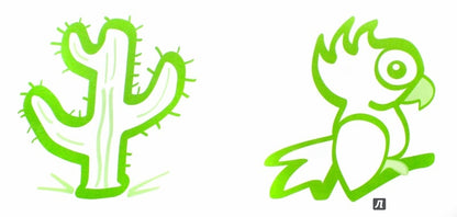 Одной краской. Раскрась салатовым (для детей от 1 года).