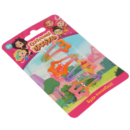 Accessoires pour/devochek СКАЗОЧНЫЙ ПАТРУЛЬ 4 заколки на карт. dans le paquet. МИЛАЯ ЛЕДИ уп-10шт в кор.100уп