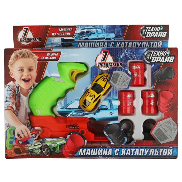 Машина с катапультой 7 предм. кор.29*18,5*5,5см ТЕХНОДРАЙВ в кор.2*36шт