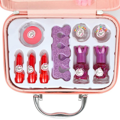 Косметика ДЛЯ ДЕВОЧЕК румяна, лак д/ногтей, помада,блёстки, кисточки МИЛАЯ ЛЕДИ в кор.2*30шт