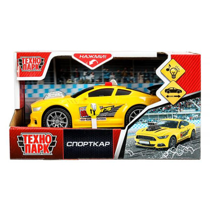 Машина пластик свет-звук СПОРТКАР 15 см, инерция,, кор. Технопарк в кор.2*48шт