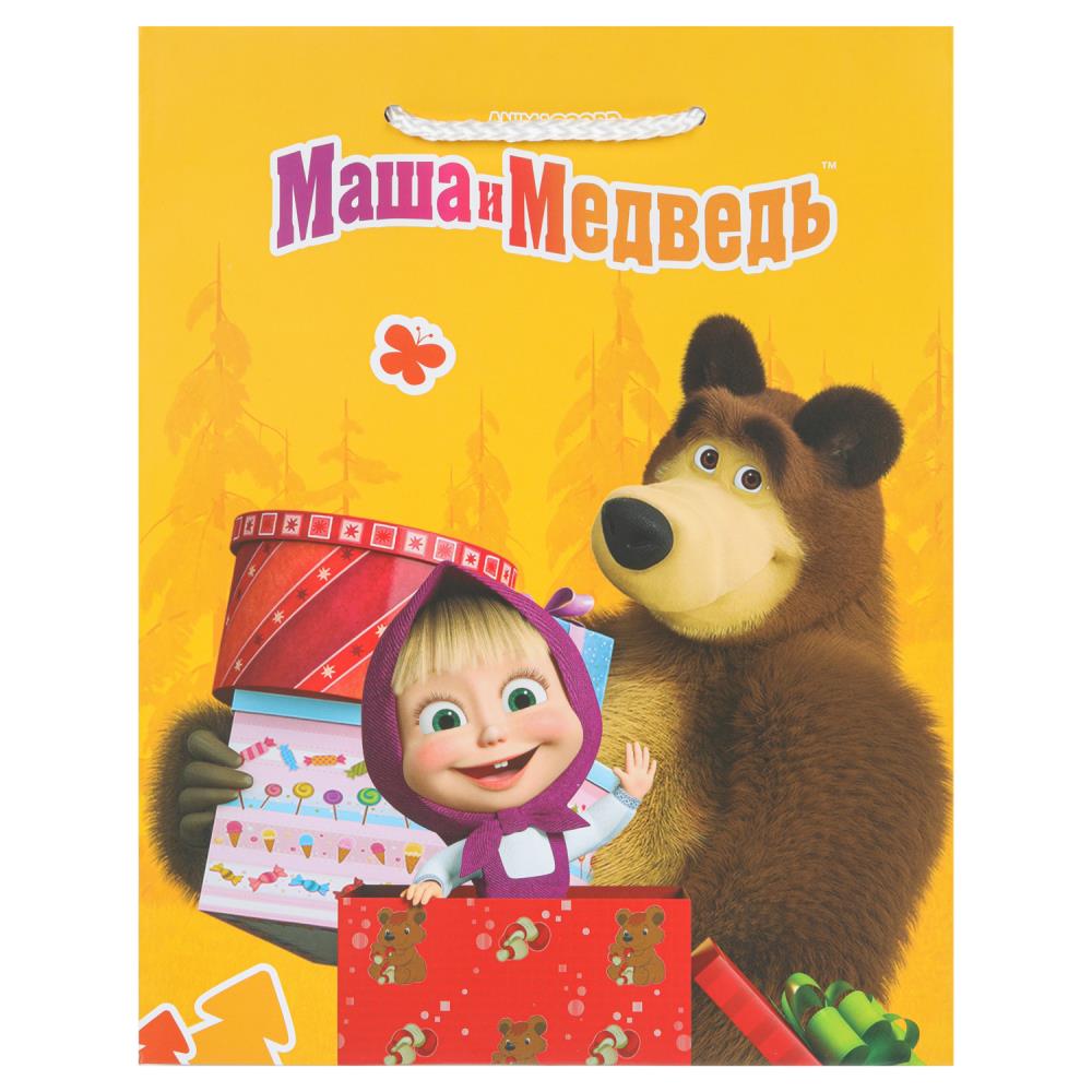 Пакет подарочный МАТОВЫЙ Маша и Медведь пакет подарочный m ЧУДО ПРАЗДНИК в кор.12*12шт