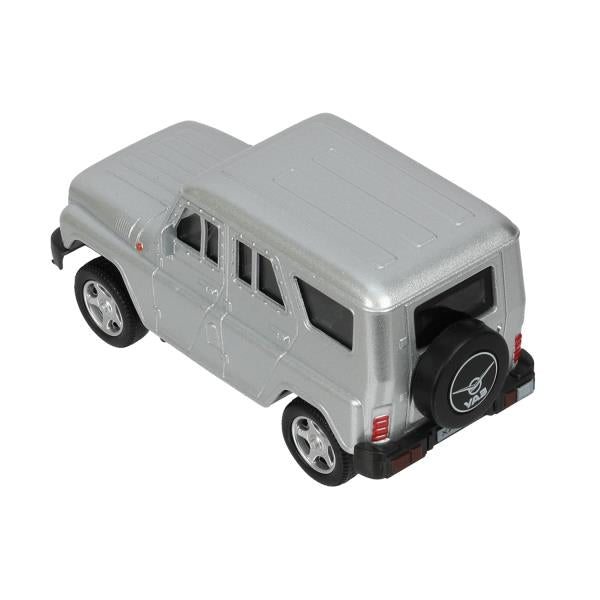 Машина металл УАЗ ХАНТЕР длина 10,5 см, инерция, серебристый, кор. Технопарк в кор.2*36шт