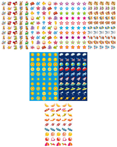 *КНМ-17558 Комплект наклеек для поощрения (7 наборов, 50 шт. листе)