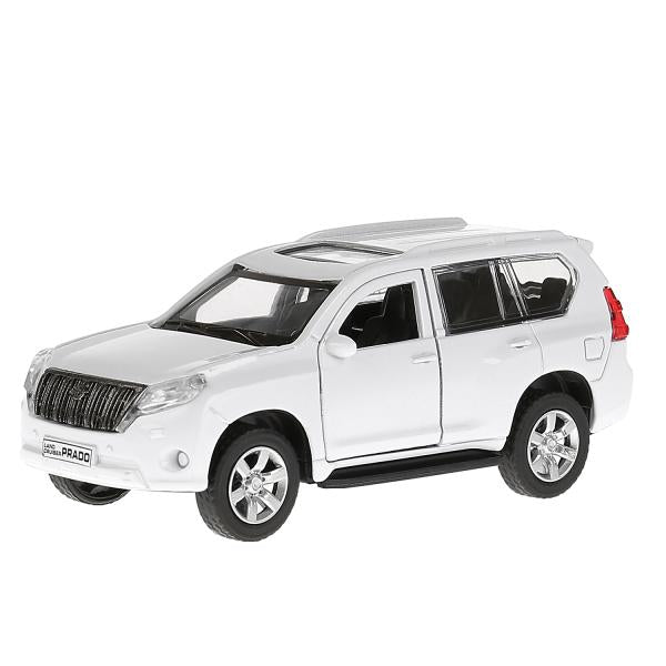 Машина металл "TOYOTA PRADO", длина 12см, открыв. двери, инерц, БЕЛЫЙ в кор.Технопарк в кор.2*36шт