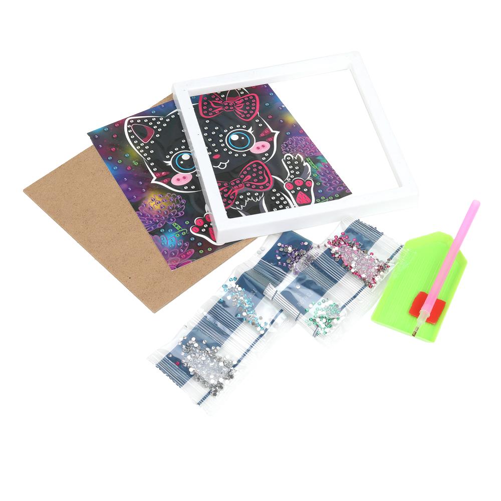 Mosaïque d'image pour téléphone noir 15*15, en corbeau, chat МУЛЬТИ АРТ en cor.48шт