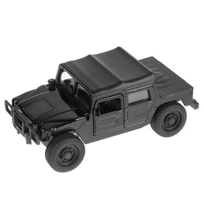 Машина металл Hummer H1 пикап черный 12см, открыв. двери, инерц. в кор. Технопарк в кор.2*24шт