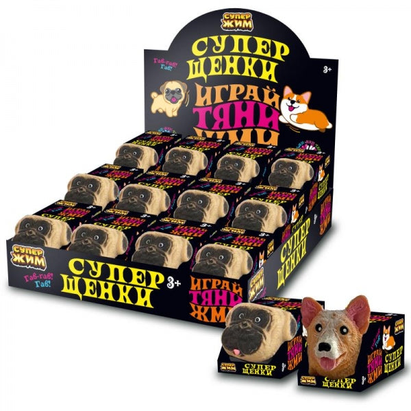 Игрушка-антистресс собачка 10*4см,светильник Супер Жим уп-12шт в кор.8уп