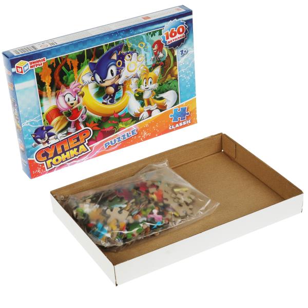 Супергонка. Пазлы классические в коробке. Пазл 160 деталей. 285х190х33 мм. Умные игры в кор.12шт