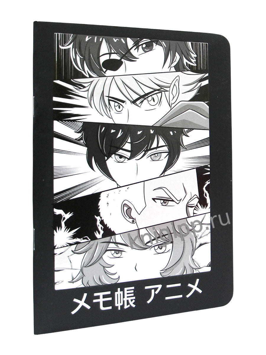 MyArt. БЛОКНОТ в клетку Аниме Монохром. Битва взглядов