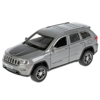 Машина металл "jeep grand cherokee" 12см, открыв. двери, инерц., серый в кор. Технопарк в кор.2*36шт