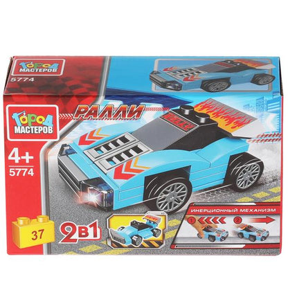 Конструктор СПОРТКАР 2в1 с инерцией, 37 дет. Город мастеров в кор.70шт