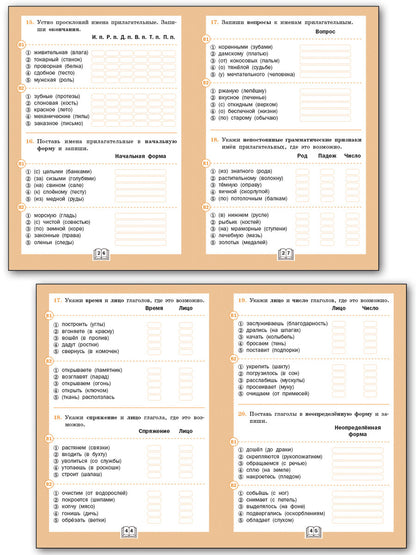 ТР Грамматический тренажёр. Части речи. 4 кл. (ФГОС) /Чурсина.