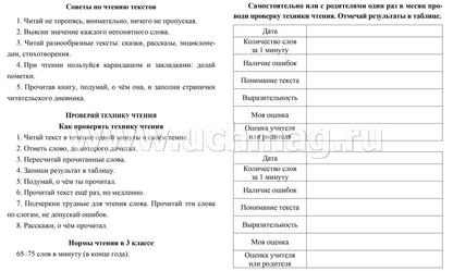 Читательский дневник. 3 класс. Программа "Школа России". (Формат А5, бумага мелов 200, блок офсет 65) 64 стр.