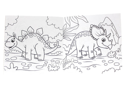 БЛЕСТЯЩАЯ РАСКРАСКА С ПАЙЕТКАМИ. ДИНОЗАВРЫ