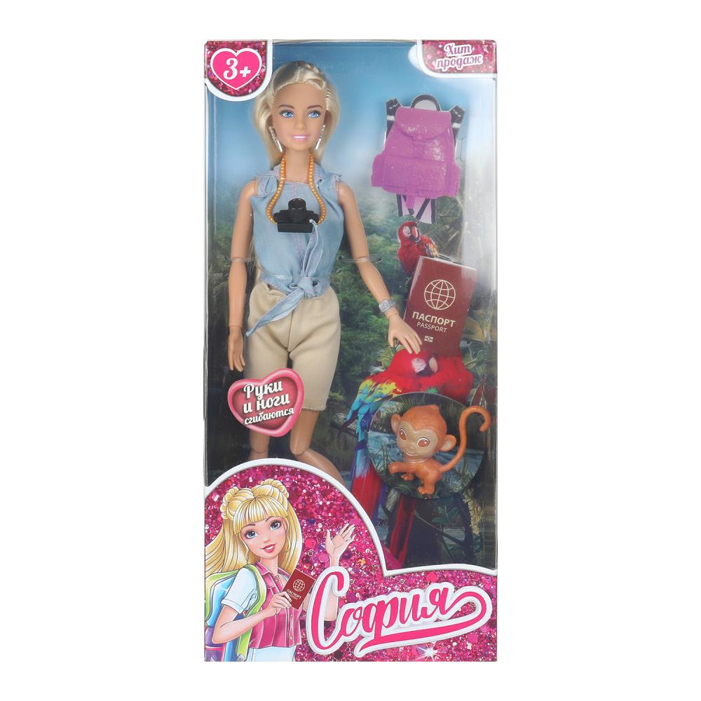 Кукла 29см София, руки и ноги сгиб., пит., акс., кор КАРАПУЗ в кор.24шт