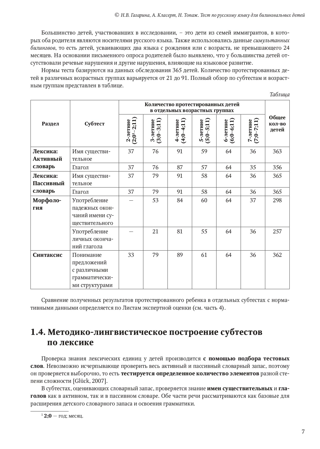 Тест по русскому языку для билингвальных детей
