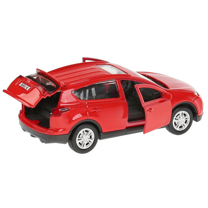 Машина металл "TOYOTA RAV4", длина 12см, открыв. двери, инерц., красный, в кор.Технопарк в кор2*36шт
