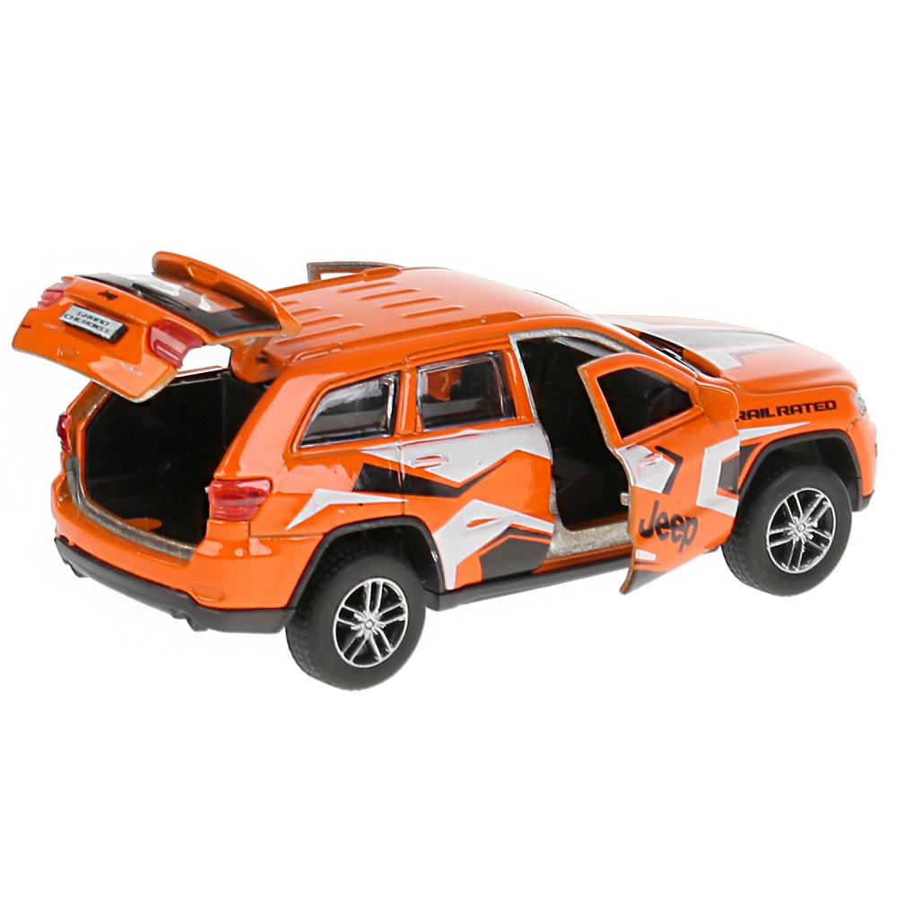 Машина металл "jeep grand cherokee спорт" 12см, инерц., оранжевый в кор. Технопарк в кор.2*36шт