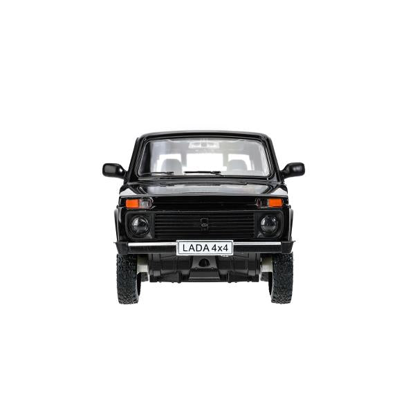 Машина металл свет-звук LADA lada 4x4, 18,5 см, дв, кап, баг,инер,черн Технопарк в кор.2*18шт