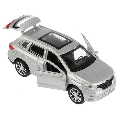 Машина металл RENAULT KOLEOS, 12см, открыв. двери, инерц, серебристый, в кор. Технопарк в кор.2*36шт
