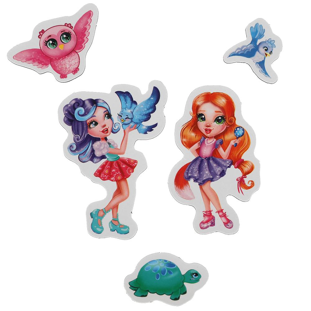 Развивающая игра на магнитах в кор., 20эл., "Лесные волшебницы. Волшебный лес". Умные игры в кор.7шт