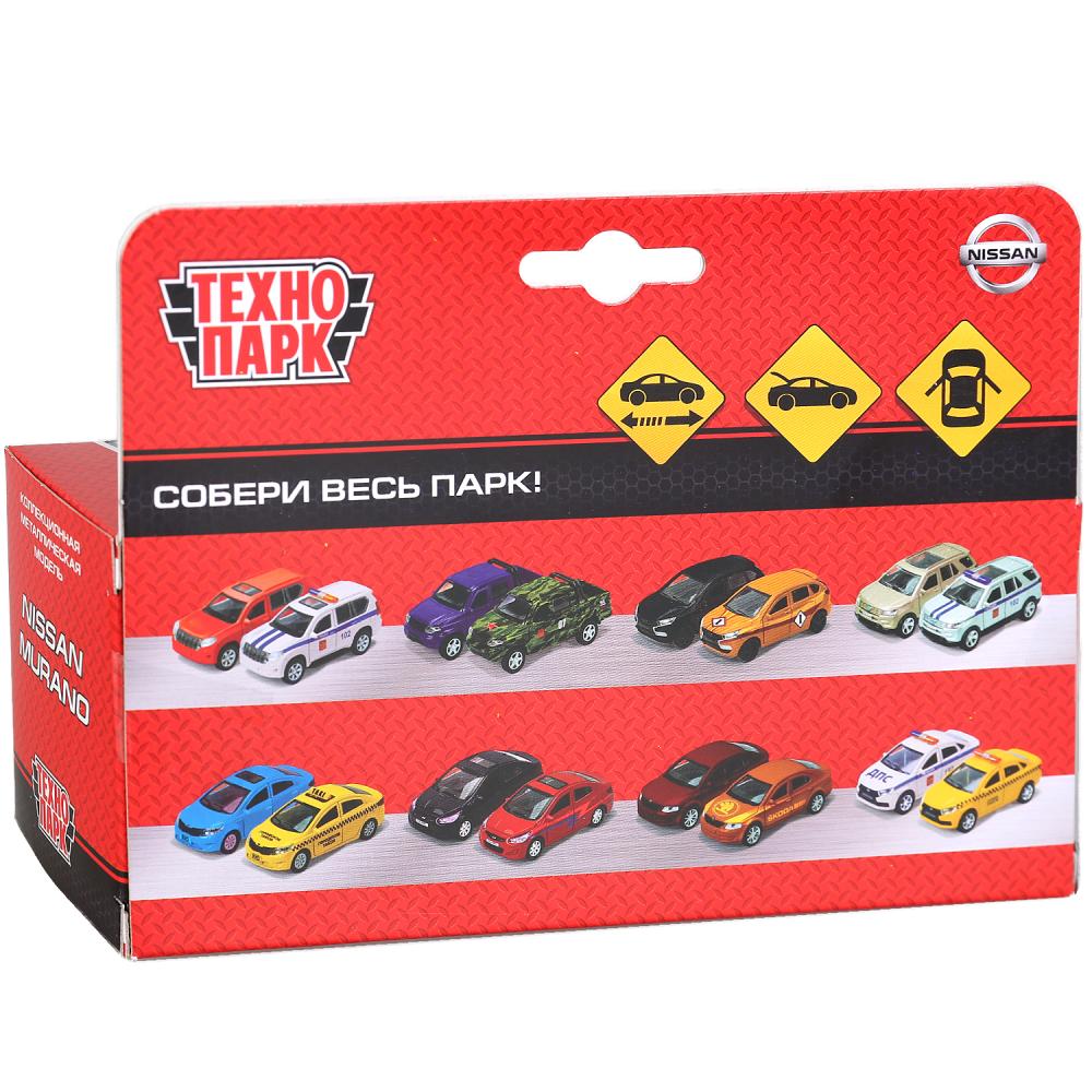 Machine métallique Nissan Murano 12 cm, ouverte et arrière, inerte. dans le cor. Parc technologique en cor.2*24шт