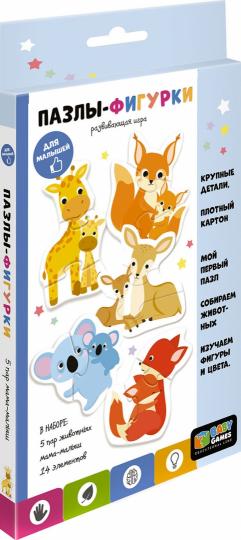 Пазлы-фигурки ORIGAMI Baby Games Мама и малыш 14 элементов