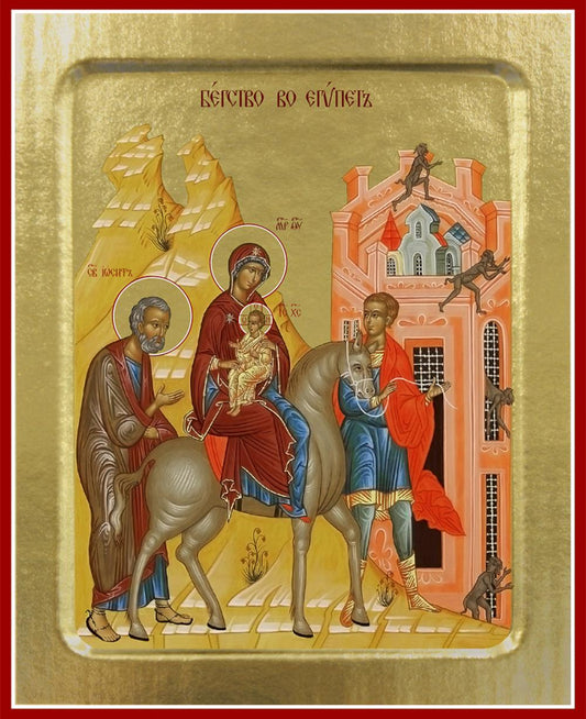 Икона Бегство во Египет (на дереве): 125 х 160