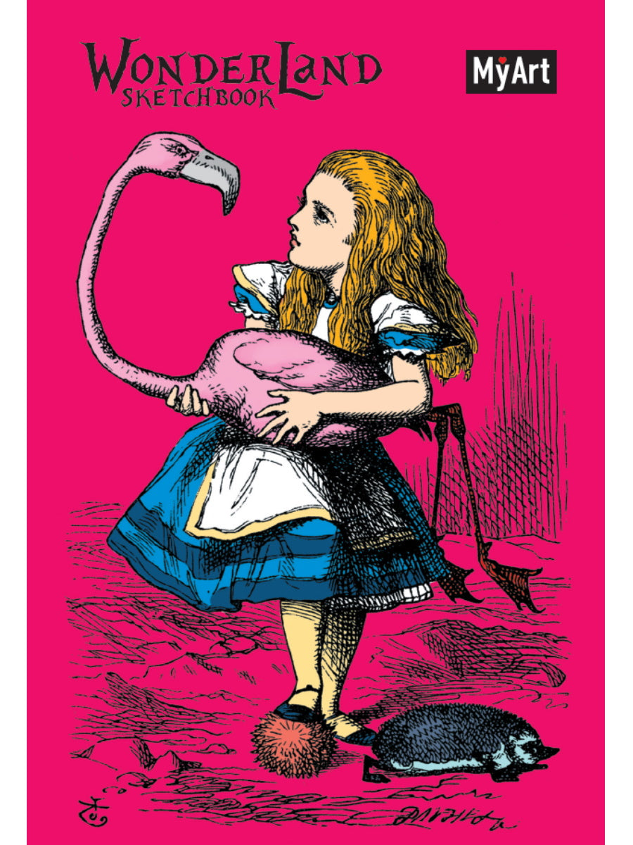 MyArt. СКЕТЧБУК "Wonderland sketchbook" АЛИСА С ФЛАМИНГО