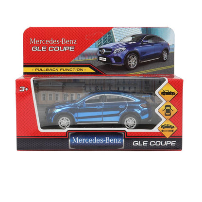 Машина металл MERCEDES-BENZ GLE COUPE длинна 12 см, двери,синий ХРОМ, кор. Технопарк в кор.2*36шт