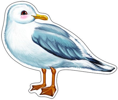 АКЦИЯ ФМ-9741 Плакат вырубной А4. Чайка (с блестками в лаке)