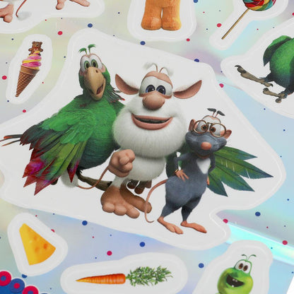 Буба. Сверкающие наклейки. 145х210мм. Умка в кор.500шт