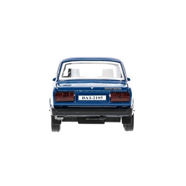 Машина металл LADA ваз-2105 1997 12 cm, двери, багаж, инерц.темно-синий,кор. Технопарк в кор.2*36шт