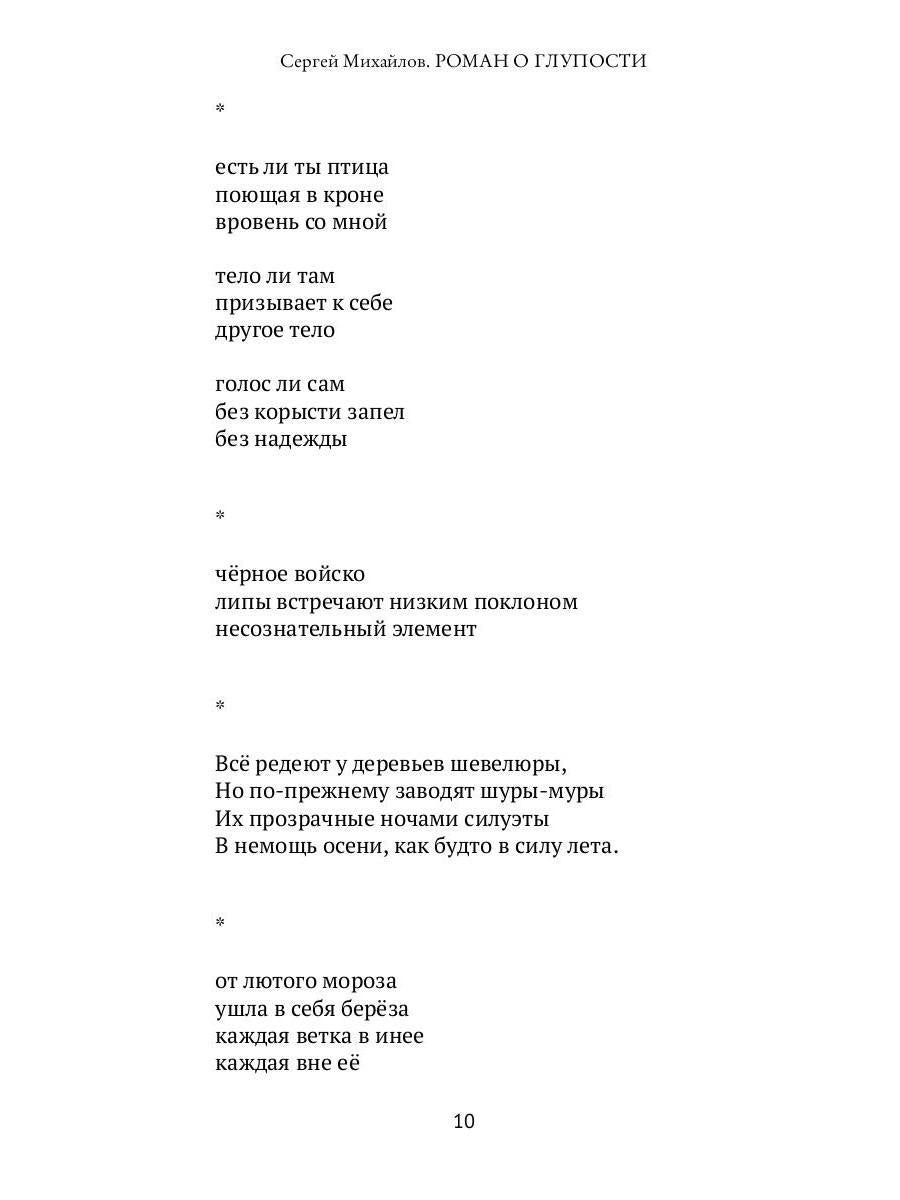 Роман о глупости: стихотворения