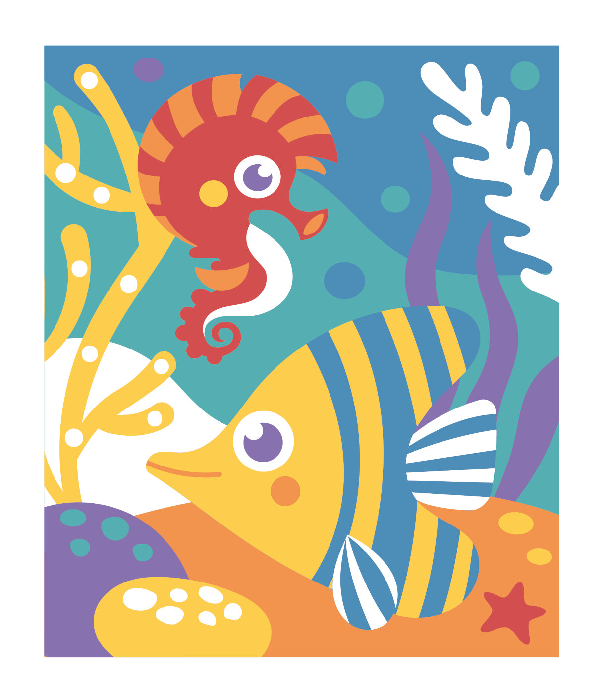 Набор для творчества. Песочная фреска "Коралловый риф" (7 цветов, 188х217 мм)